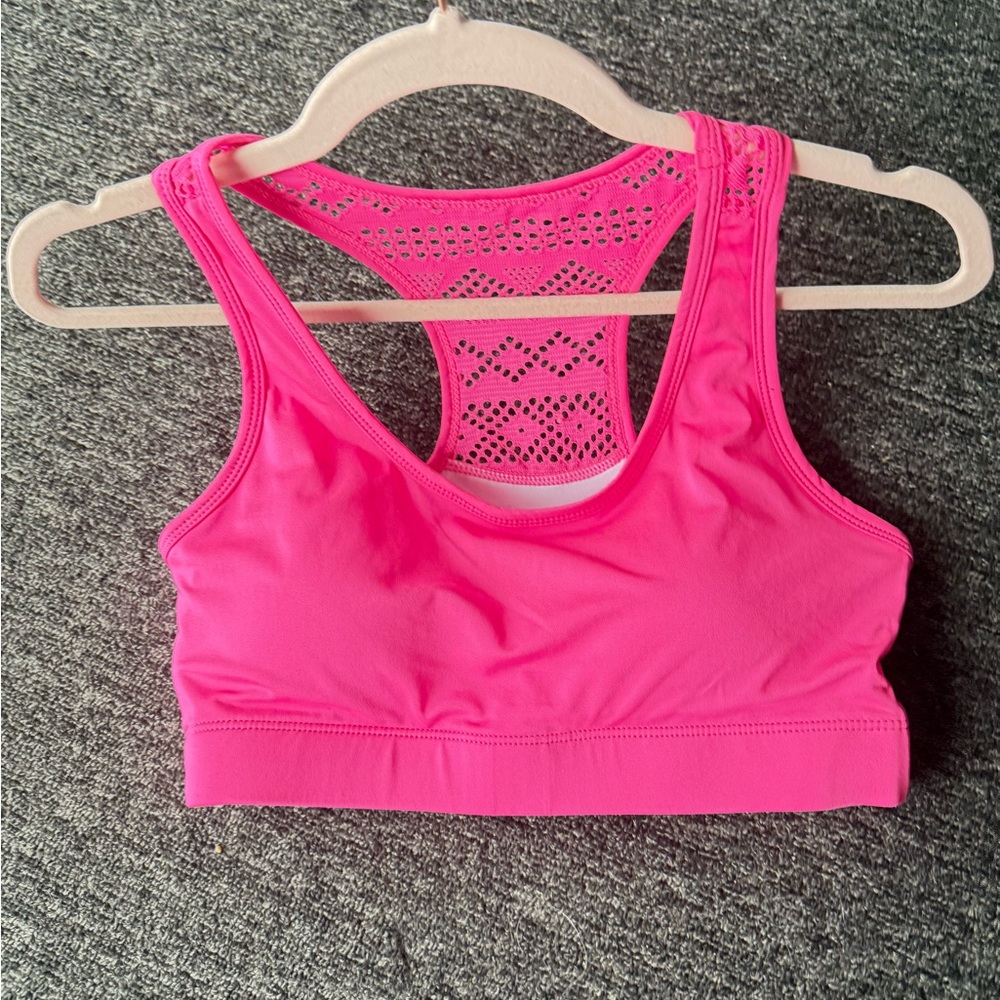 ZYIA Pink Mesh Racerback Sports Bra